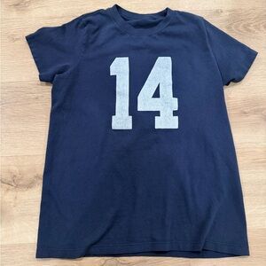 Brandy Melville Navy Blue Tee with White Number